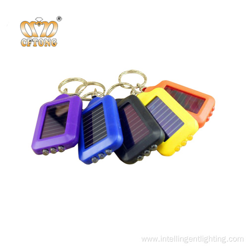 Solar Power Rechargeable Convenient pocket 3 Led keychain